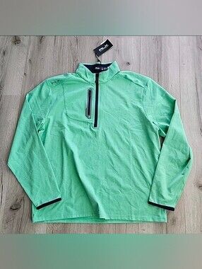 RLX Ralph Lauren Golf 1/15 Performance 1/4 Zip Pullover Green Mens XL